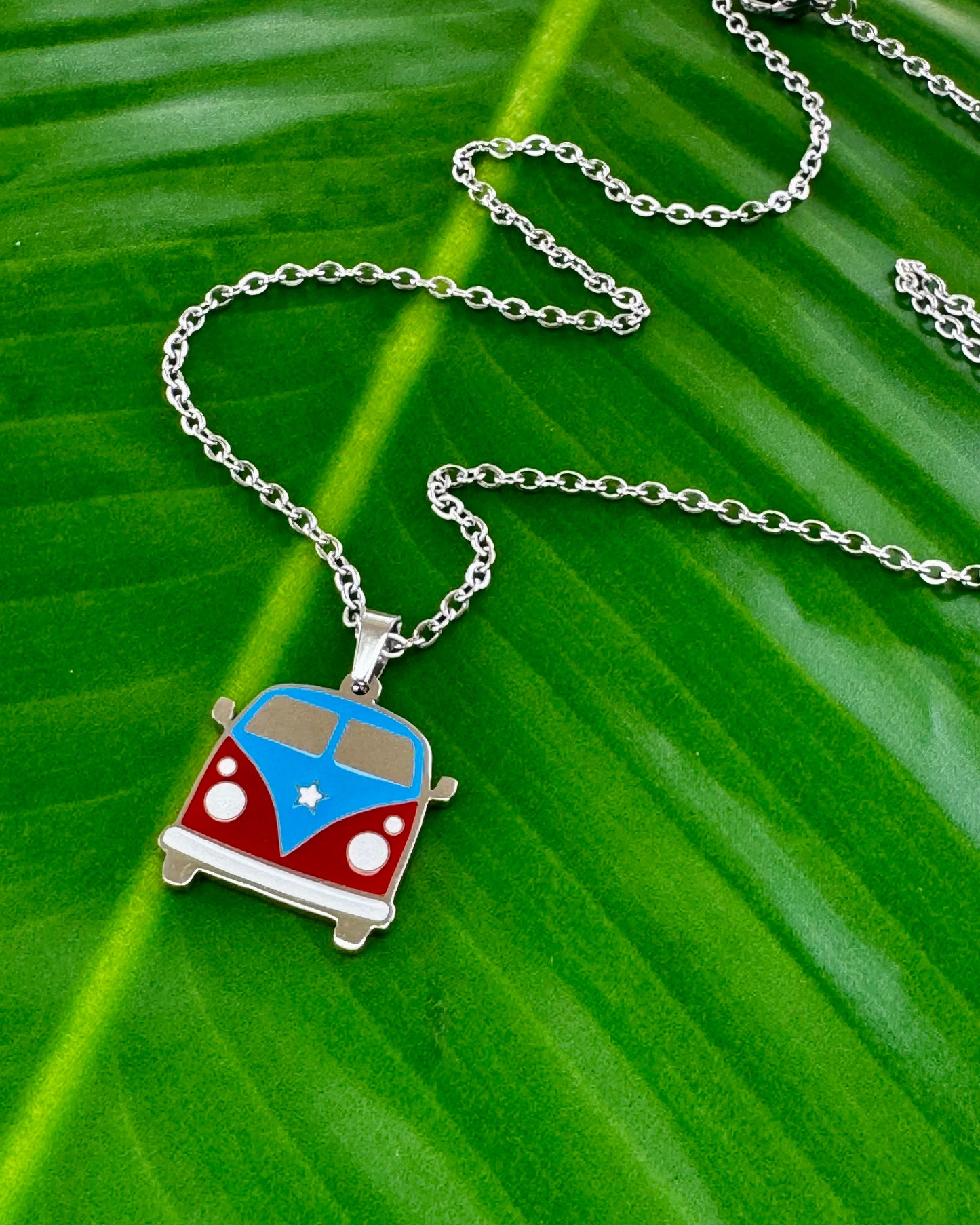 Volkswagen Puerto Rico Flag Stainless Steel Necklace – 18"