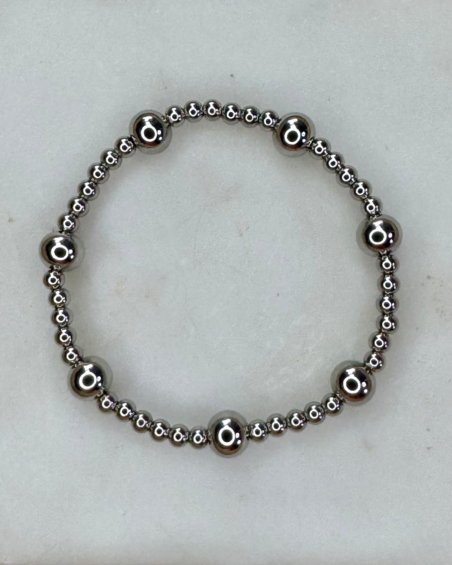 Sphere Stainless Steel Elastic Bracelet