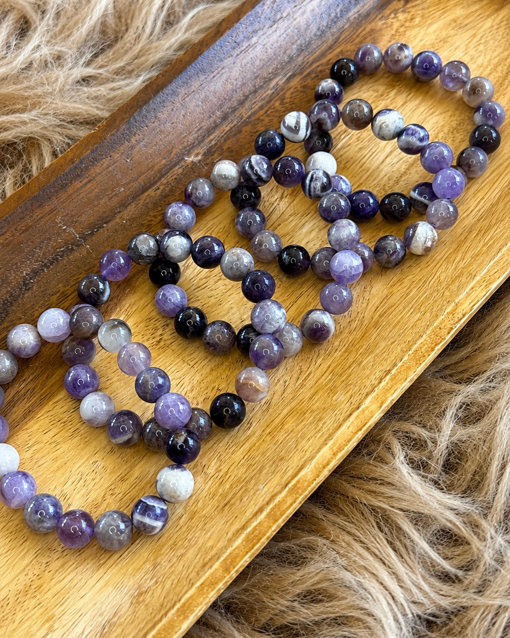 10mm Amethyst Dream Sphere Elastic Bracelet – Peace • Protection • Clarity