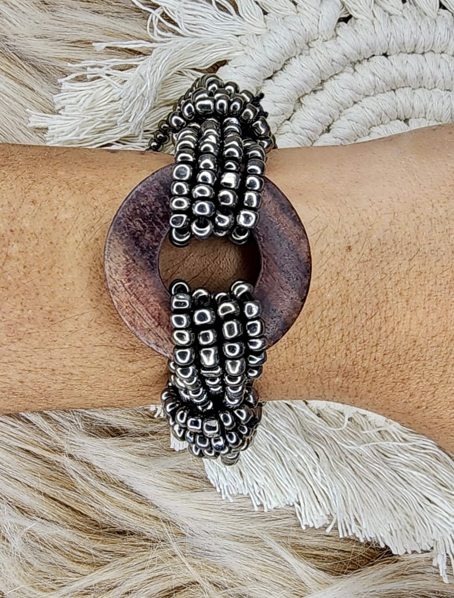 Pewter Beads Bracelet