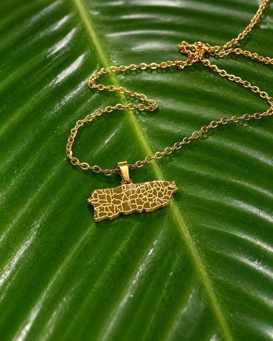 Puerto Rico Map 18-inch Necklace