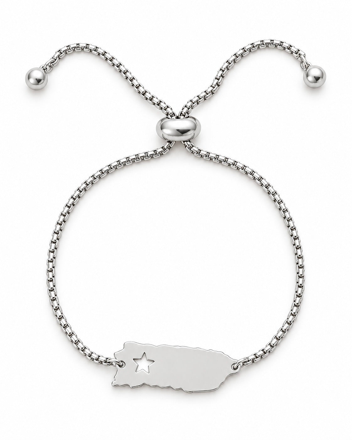 Puerto Rico Star Adjustable Bracelet – Gold Stainless Steel