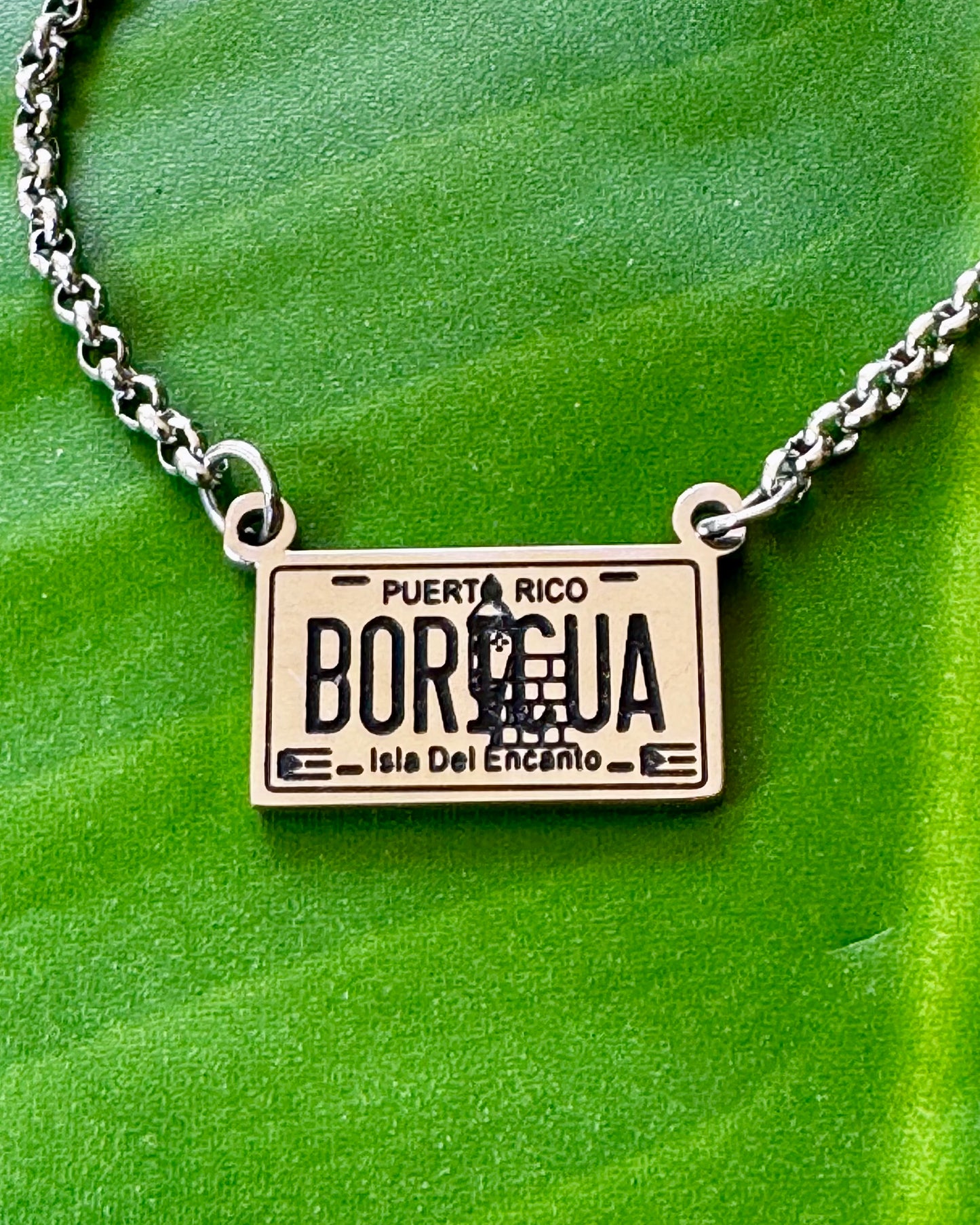 Boricua Tag Necklace- Stainless Steel