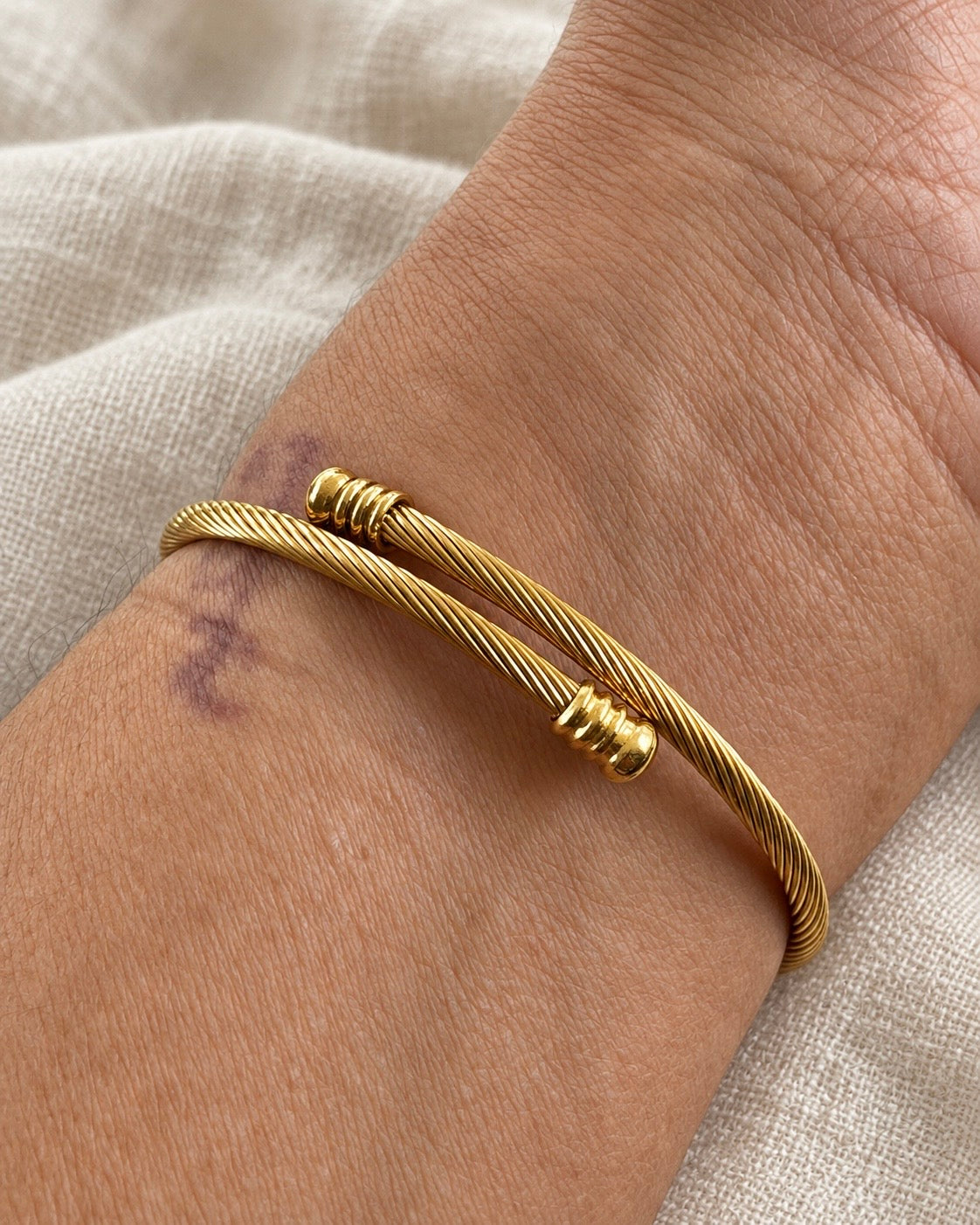 Ocean Treasures Stainless Steel Charm Bangle