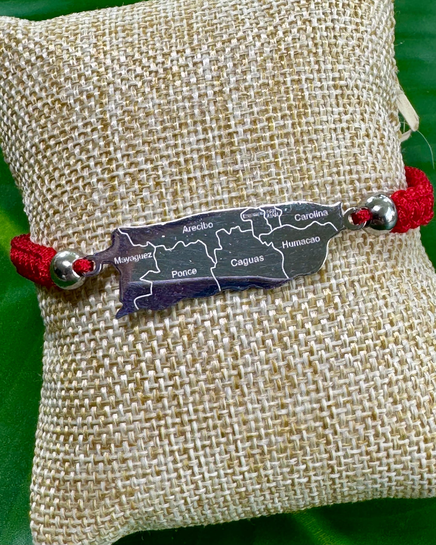 Puerto Rico Map Adjustable Bracelet