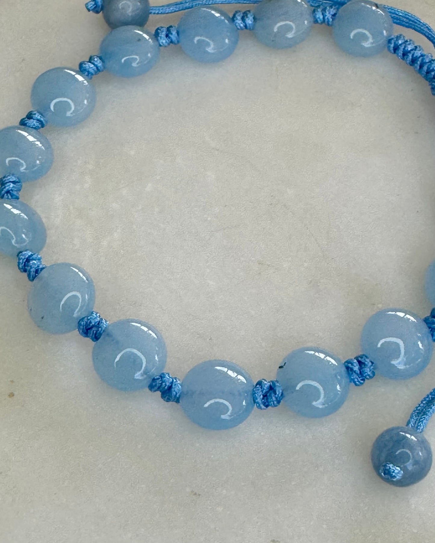Light Blue Quartz Adjustable Bracelet