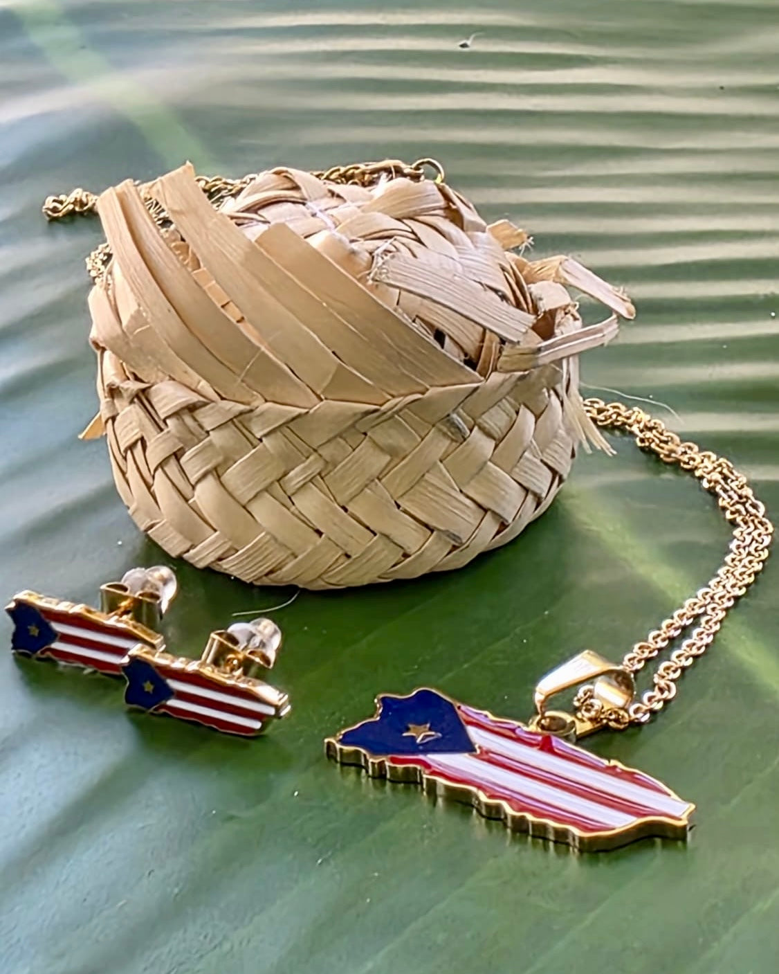 Puerto Rico Necklace Stainless Steel Set