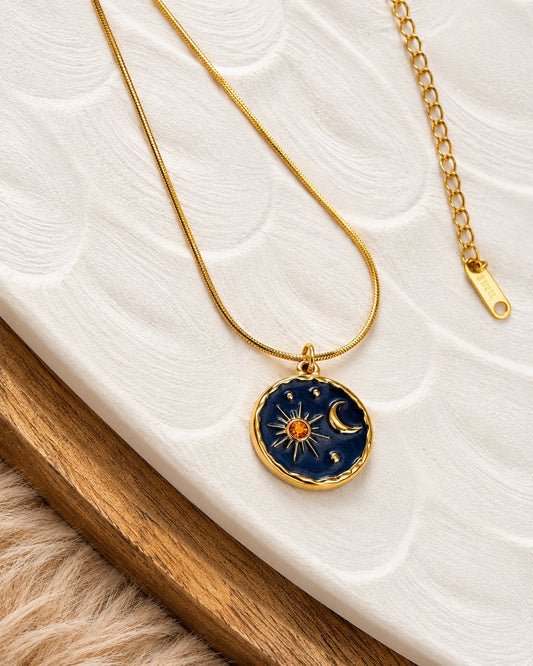 Celestial Moon & Sun Necklace