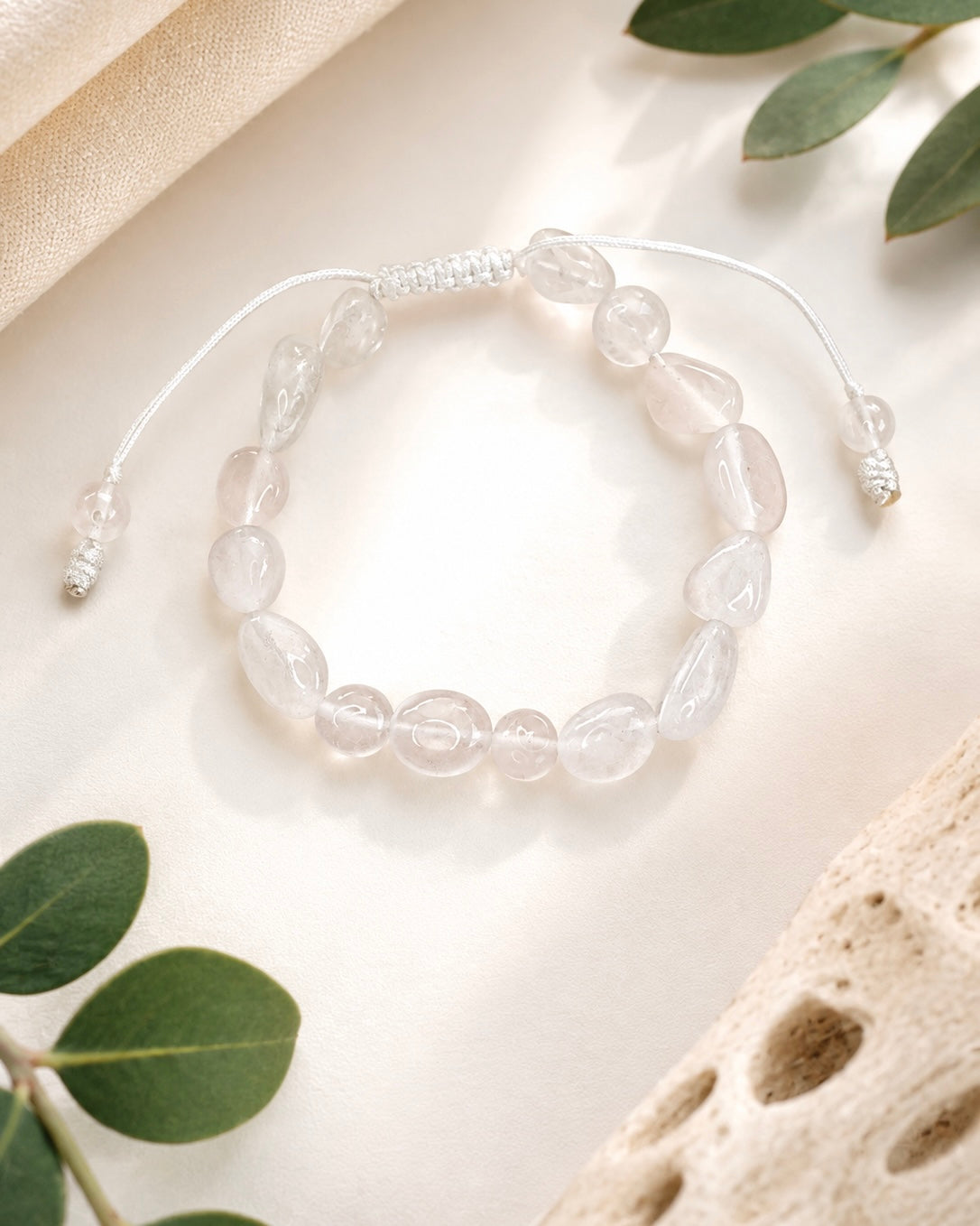 Clear Quartz Adjustable Bracelet