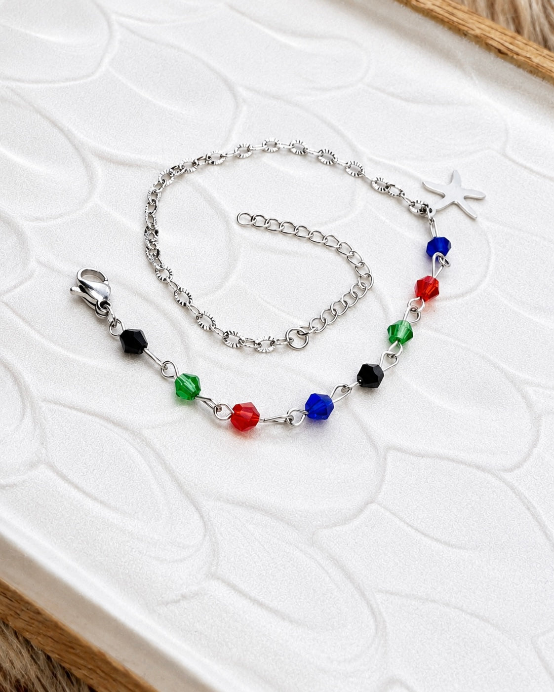 Colorful Starfish Beaded Anklet