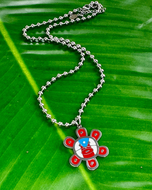 Bandera Sol Taíno Necklace
