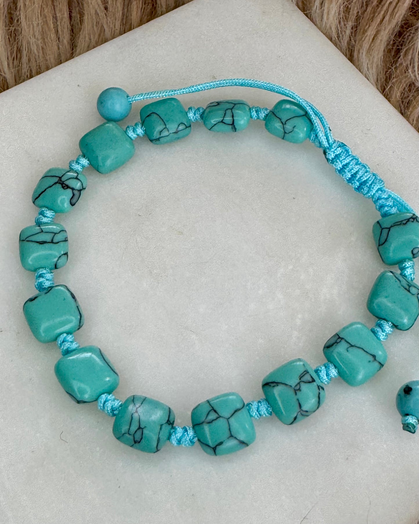 Turquoise Quartz Adjustable Bracelet