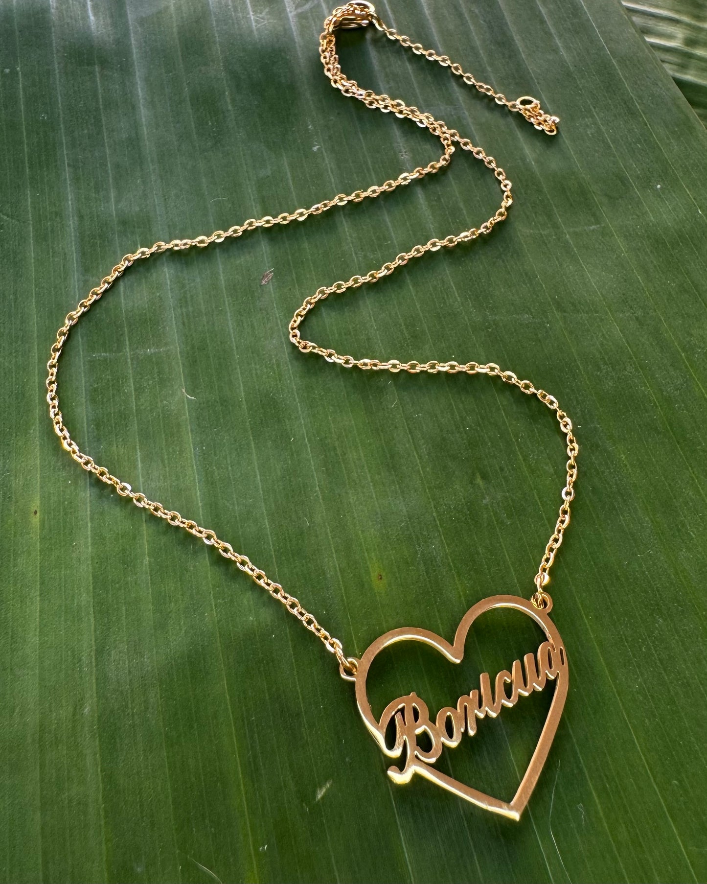 Boricua Stainless Steel Gold Necklace