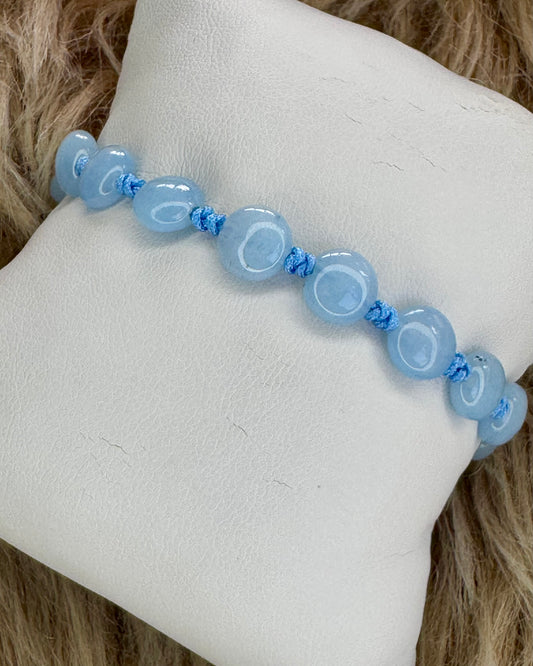 Light Blue Quartz Adjustable Bracelet