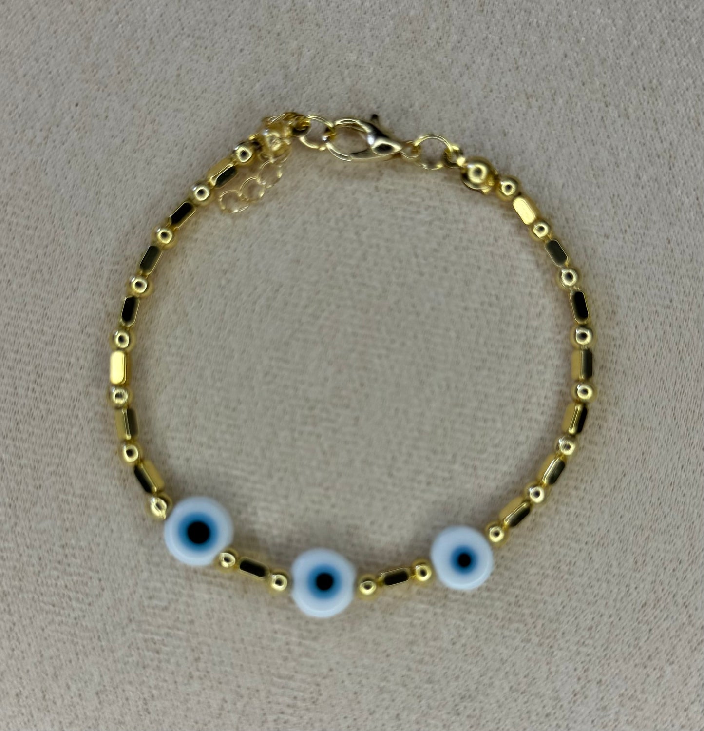 Gold Plated Evil Eye Bracelet