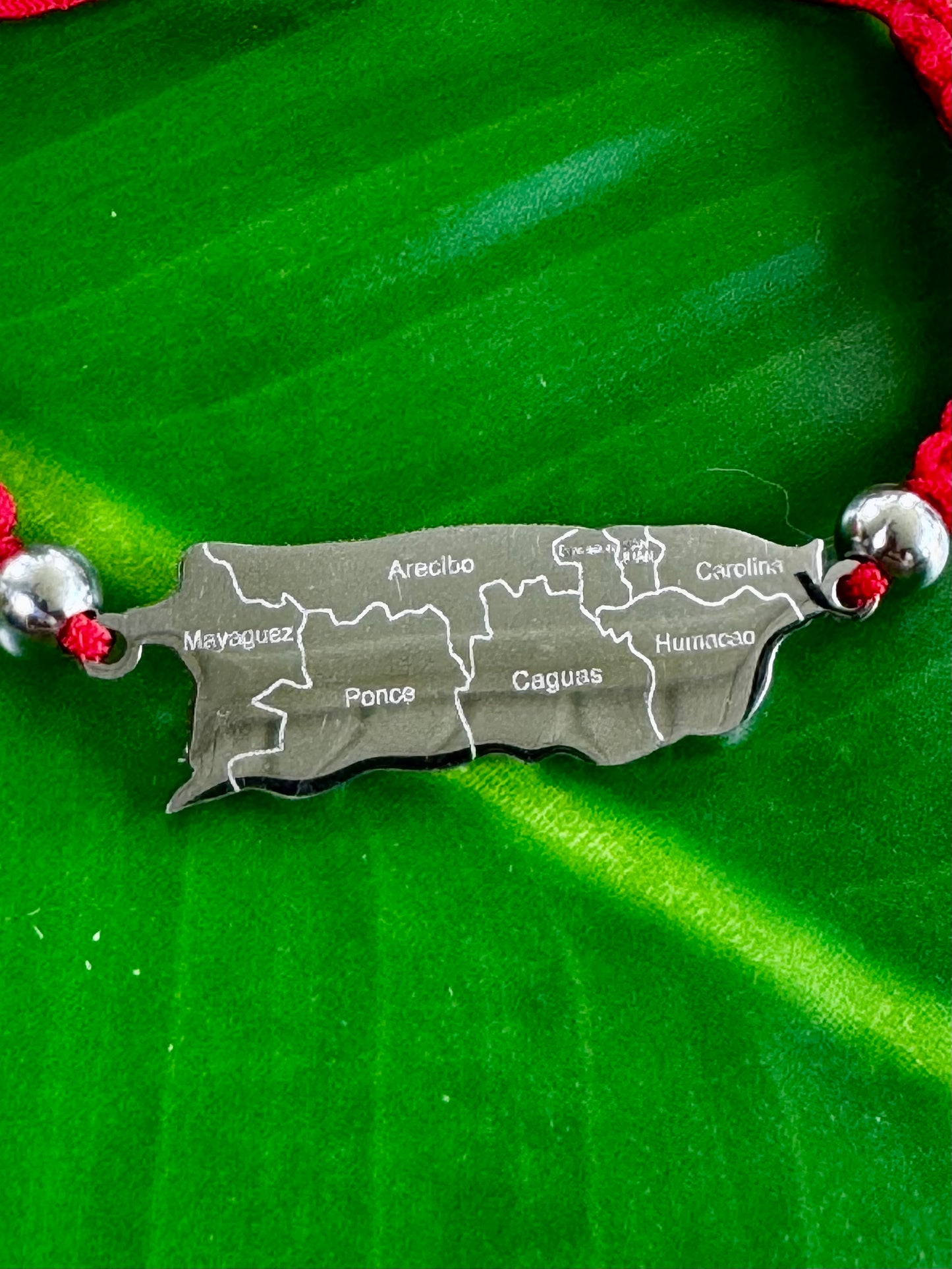 Puerto Rico Map Adjustable Bracelet