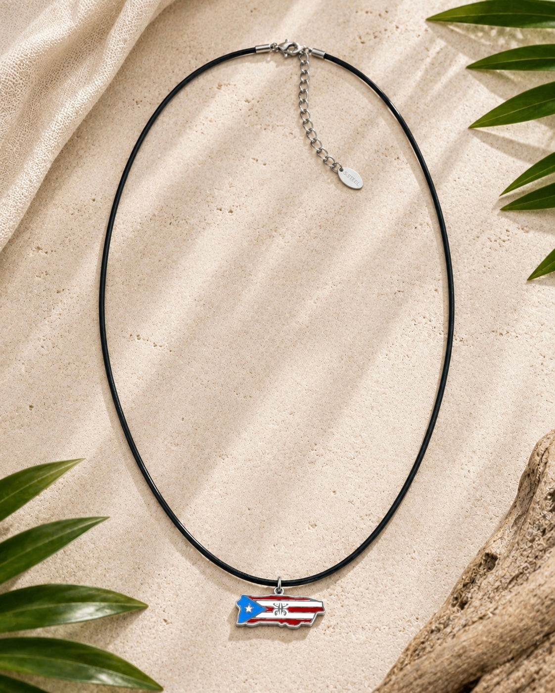 Puerto Rico Flag Cord Necklace 🇵🇷