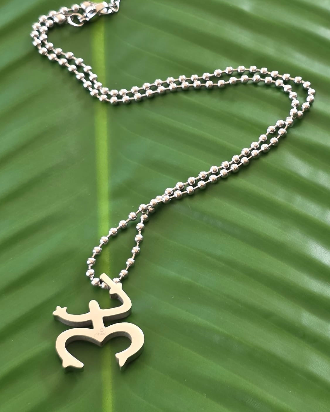 Coquí Taíno pendant necklace with stainless steel chain – Puerto Rican cultural jewelry