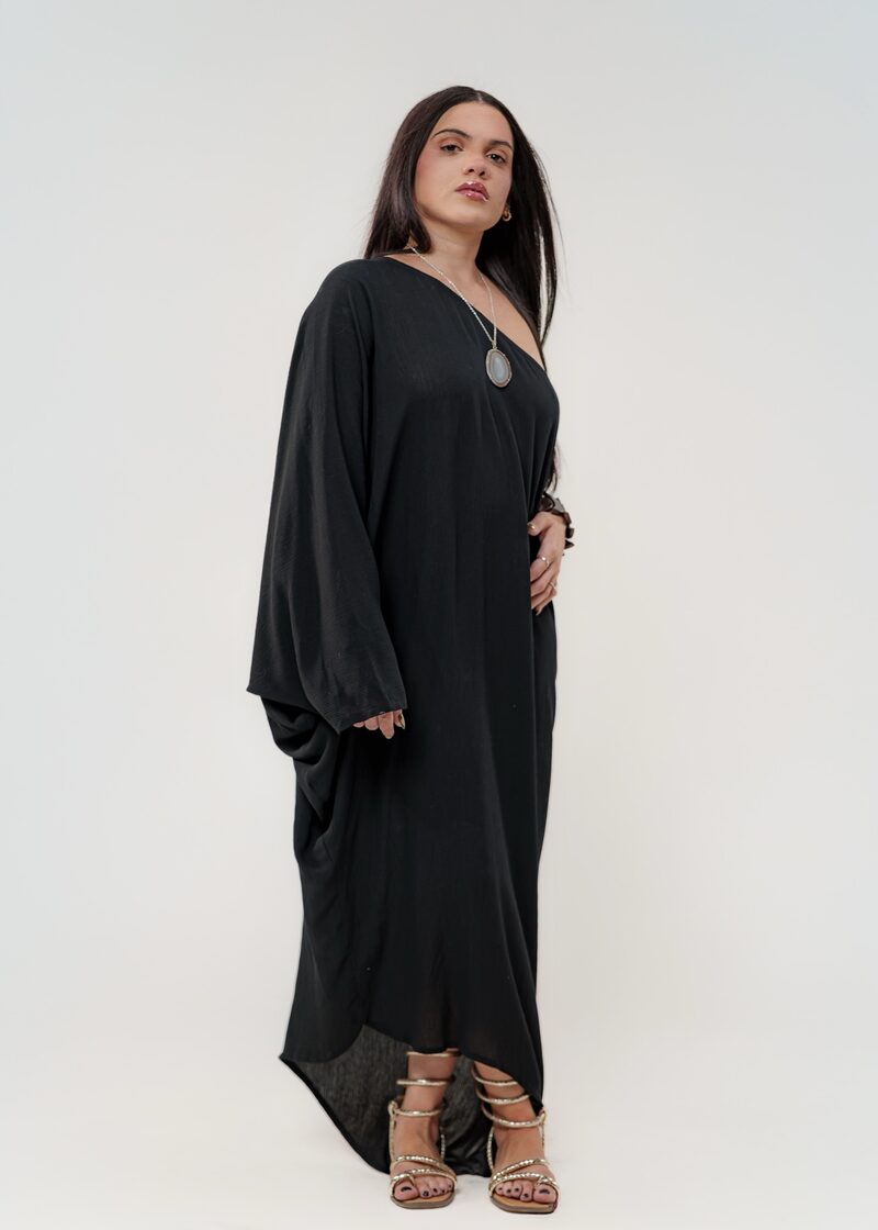 One Shoulder Black Dress