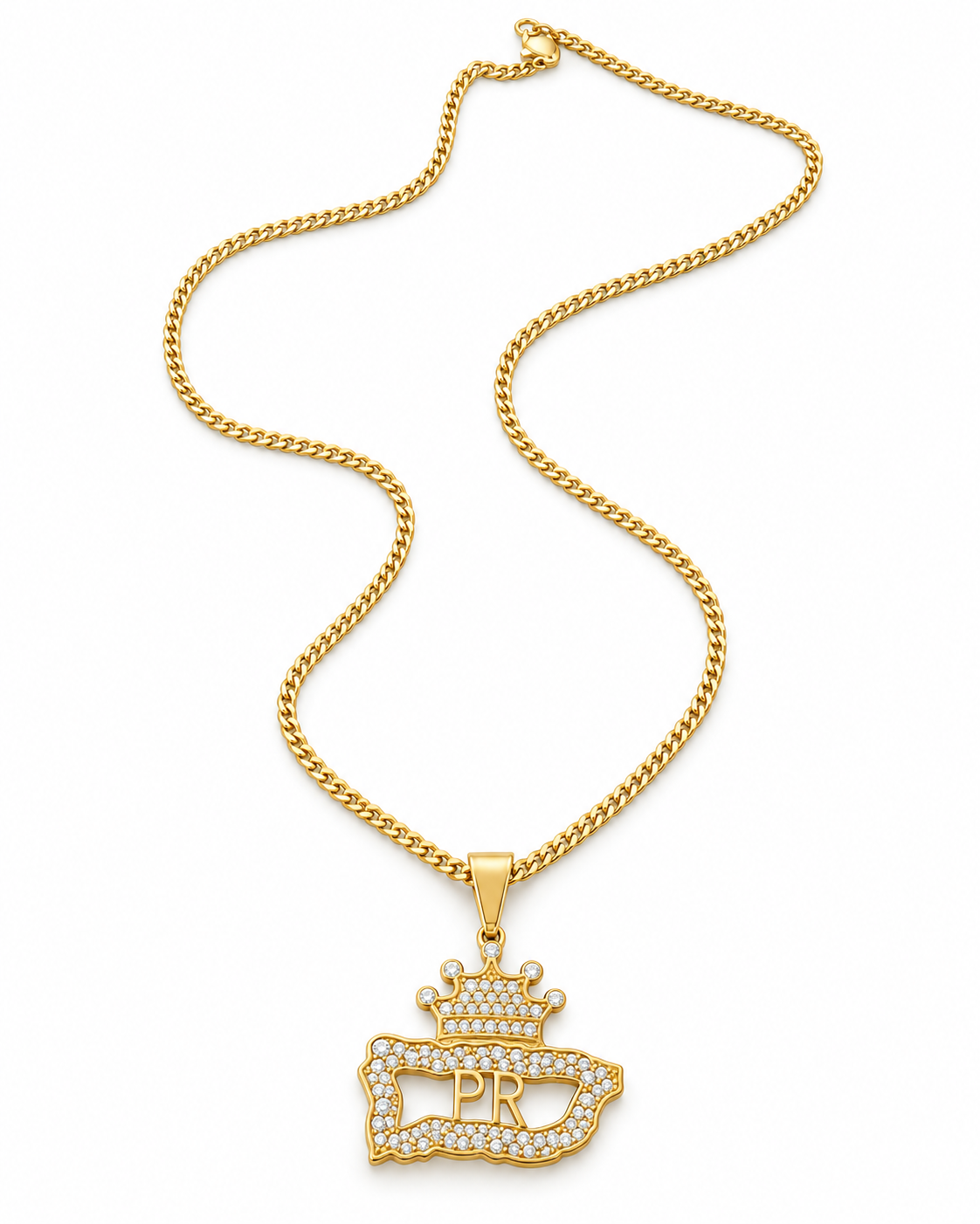 Puerto Rico Crown Necklace – Stainless Steel