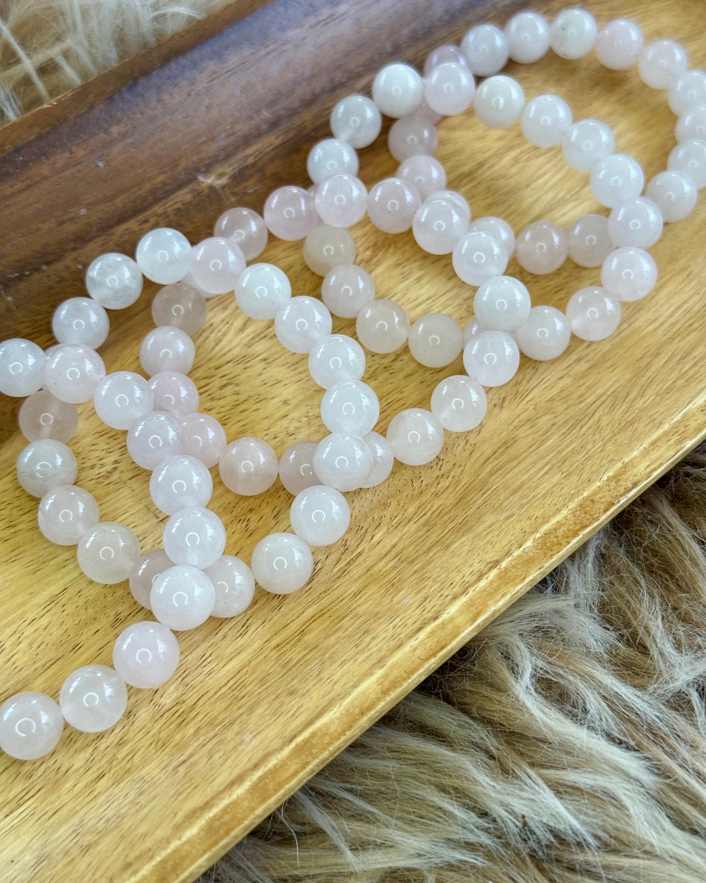 10mm Rose Quartz Sphere Bracelet