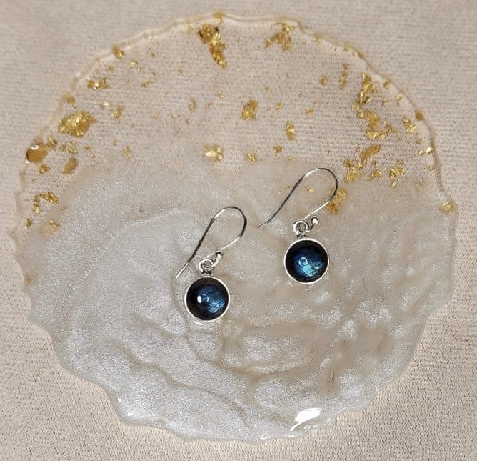 Blue Fire Labradorite Earrings