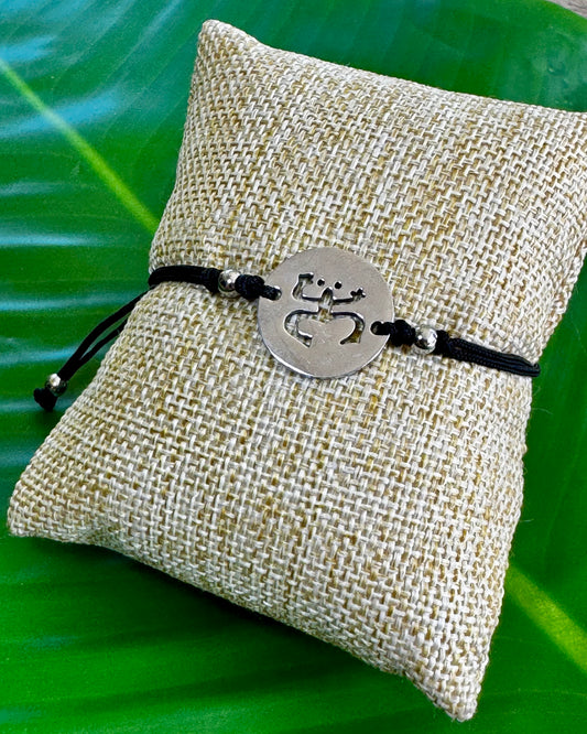 Coqui Taino Black String Bracelet