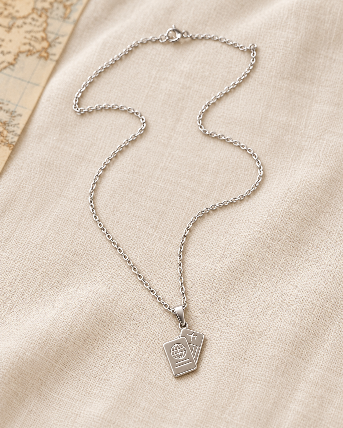 Passport Necklace – Stainless Steel