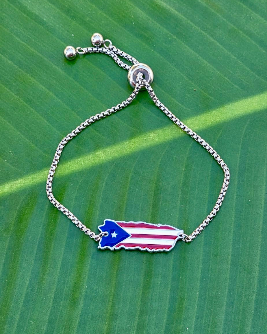 Borinquen Bound – Stainless Steel Map Bracelet