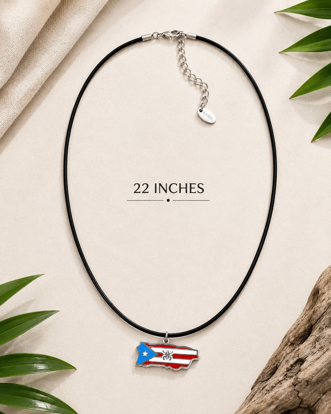 Puerto Rico Flag Cord Necklace 🇵🇷