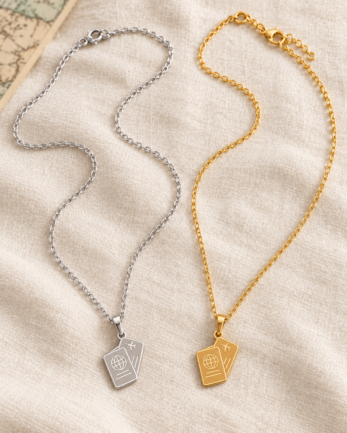 Passport Necklace – Stainless Steel
