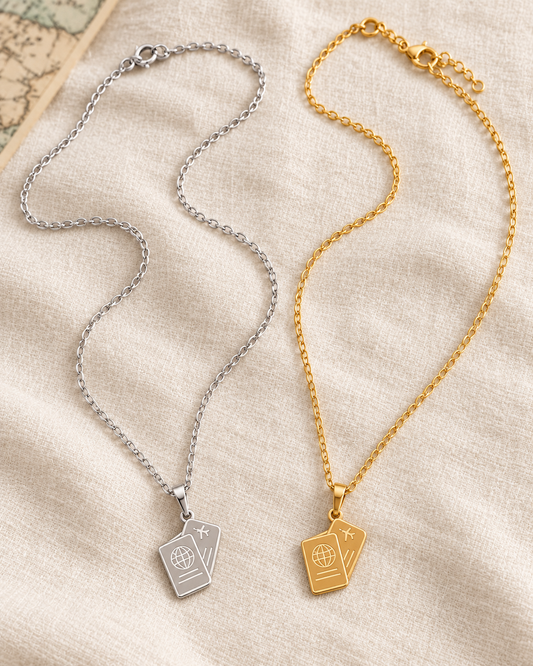 Passport Necklace – Stainless Steel