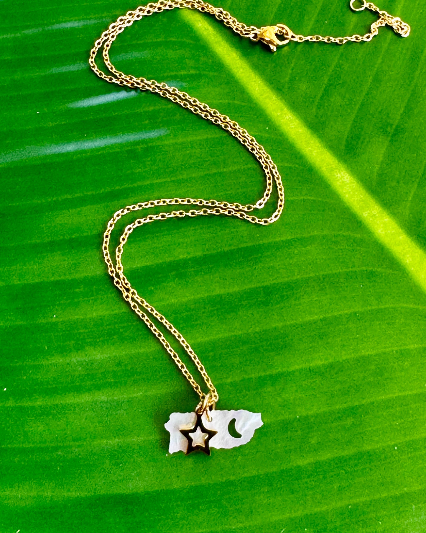 Puerto Rico White Charm Necklace