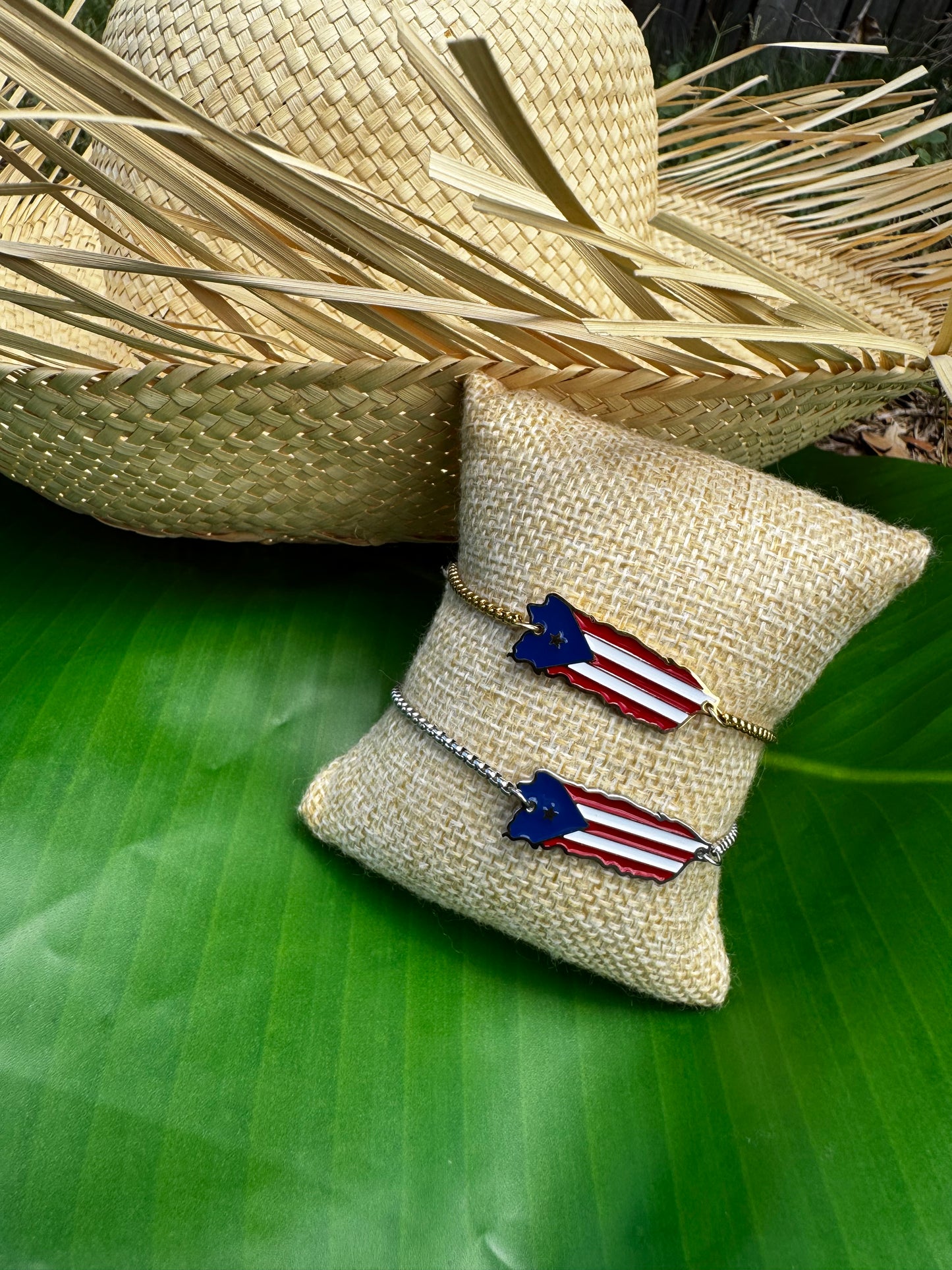 Puerto Rico Adjustable Bracelet ❤️🤍💙