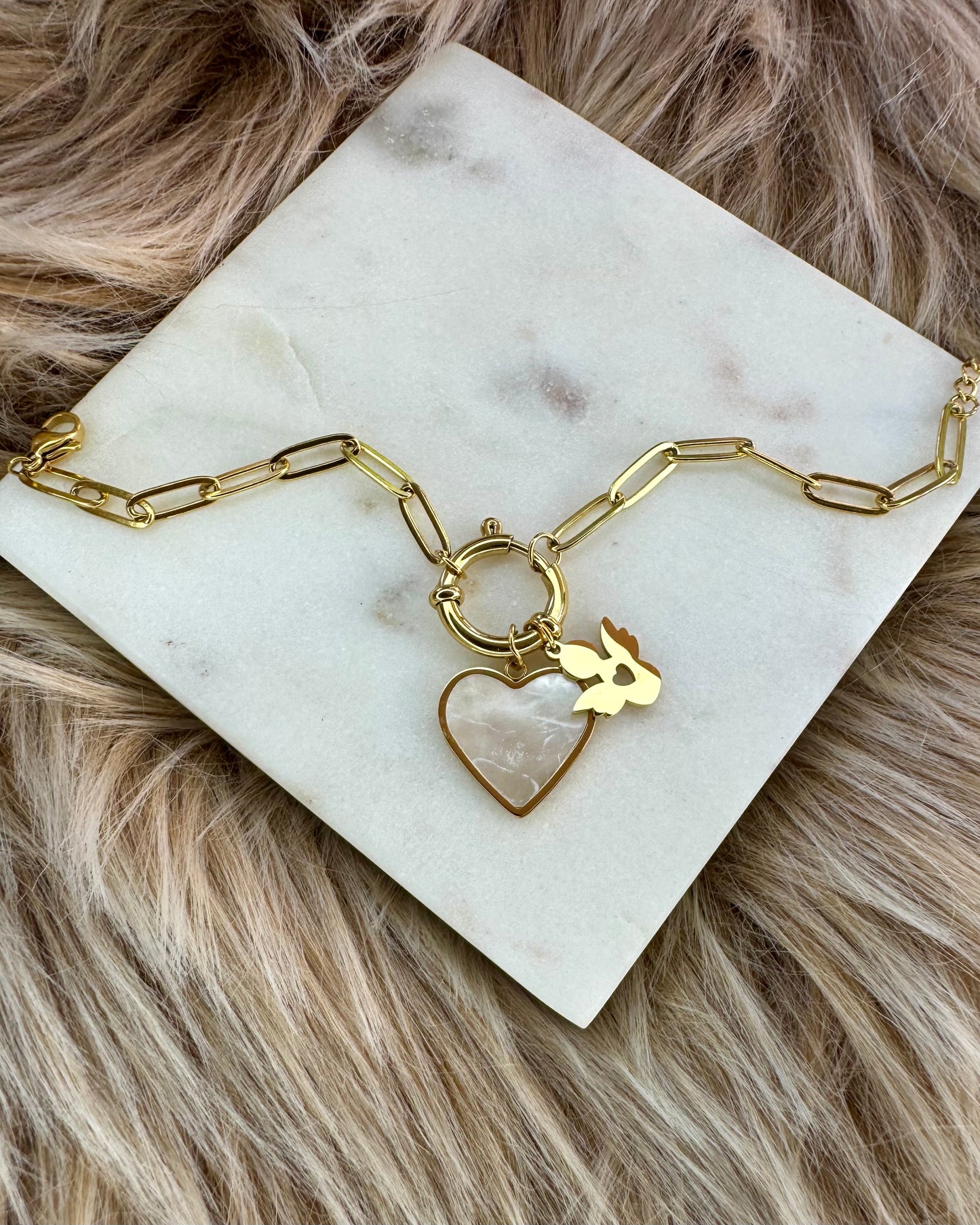 Angel Heart Gold Stainless Steel