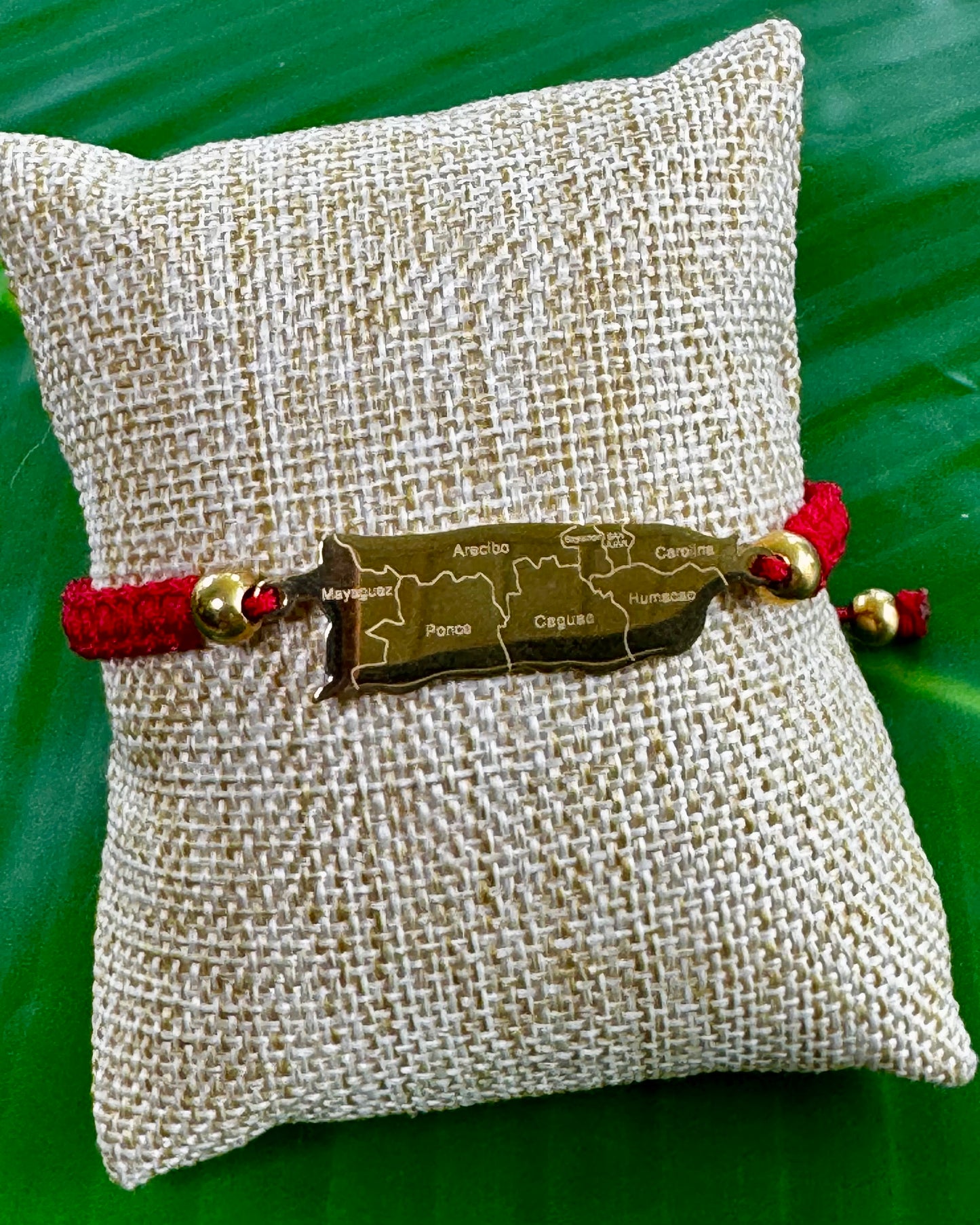 Puerto Rico Map Adjustable Bracelet