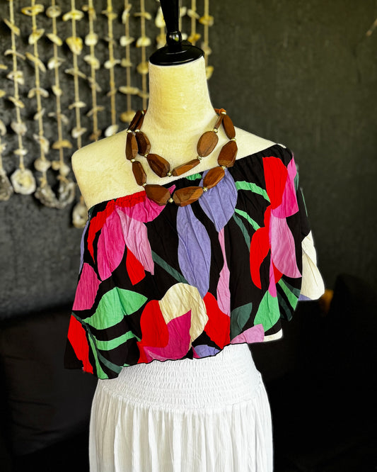 Nadia Crop Top Flower Print