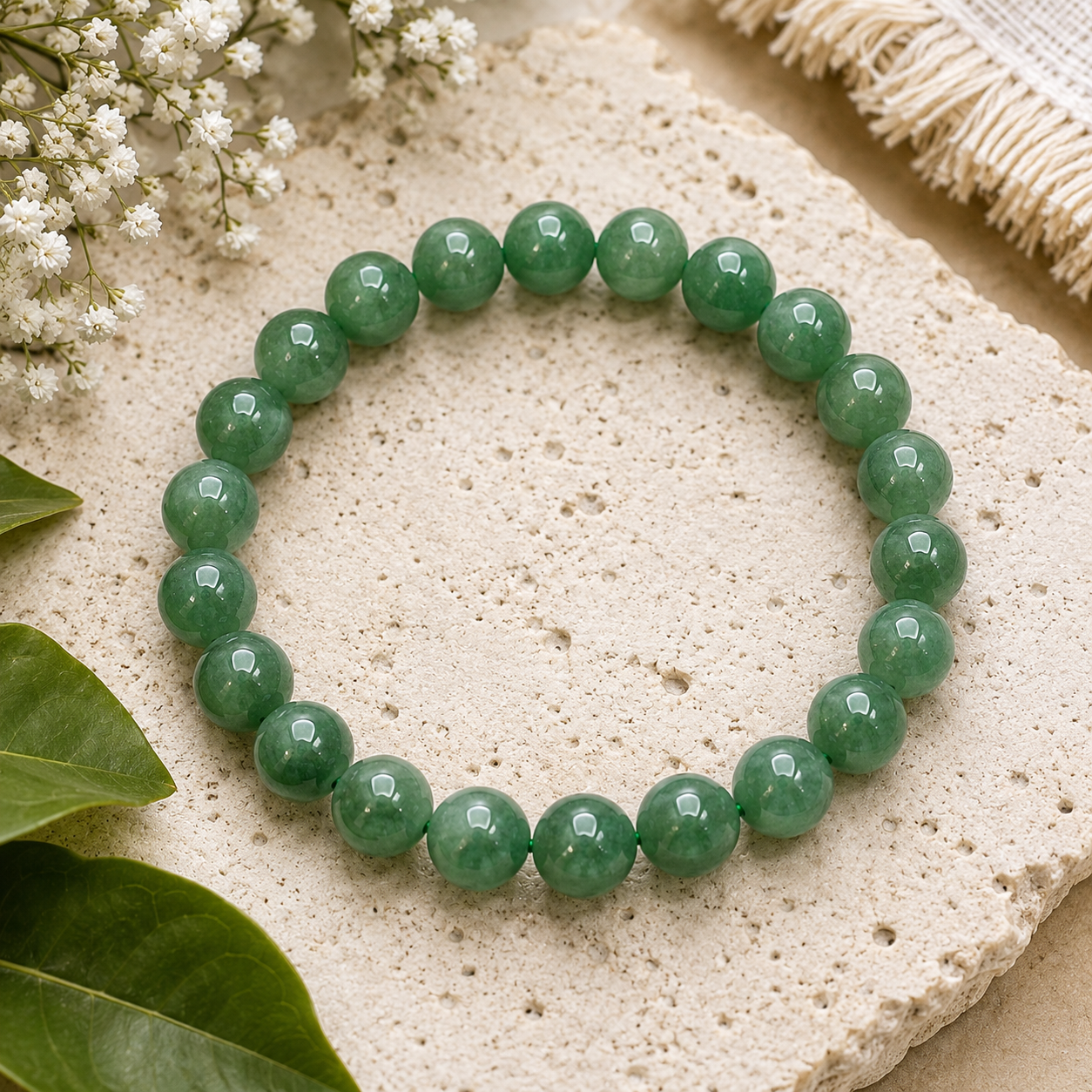 Green Aventurine 8mm Bracelet – Luck • Abundance • Positive Energy