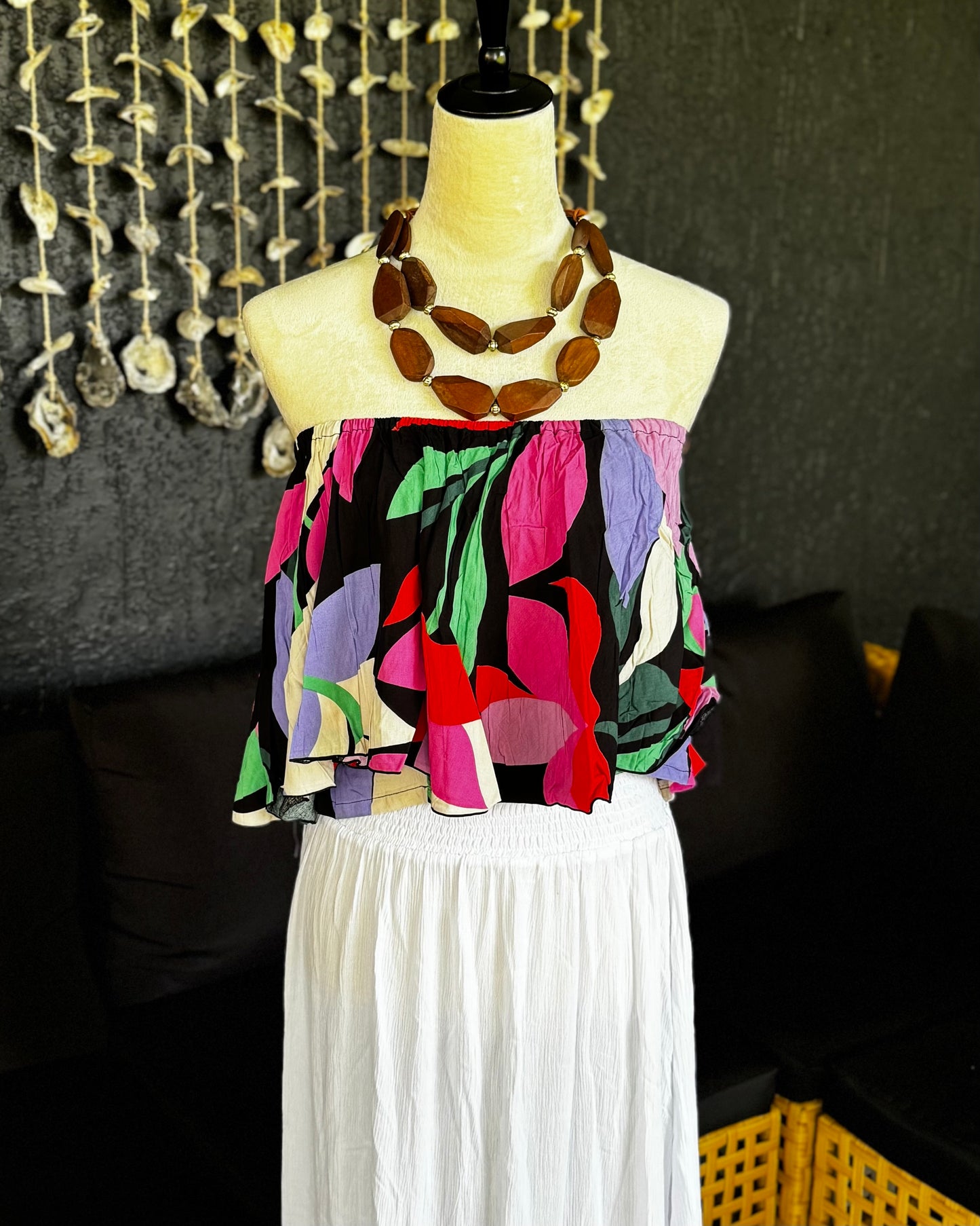Nadia Crop Top Flower Print