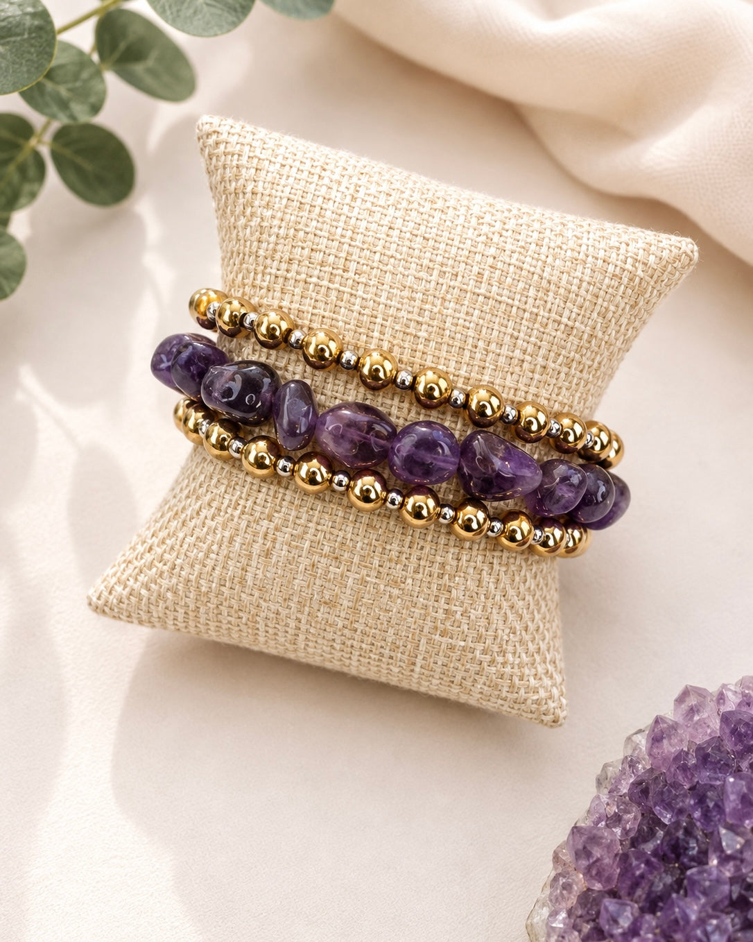 Amethyst Adjustable Bracelet – Calm • Protection • Balance