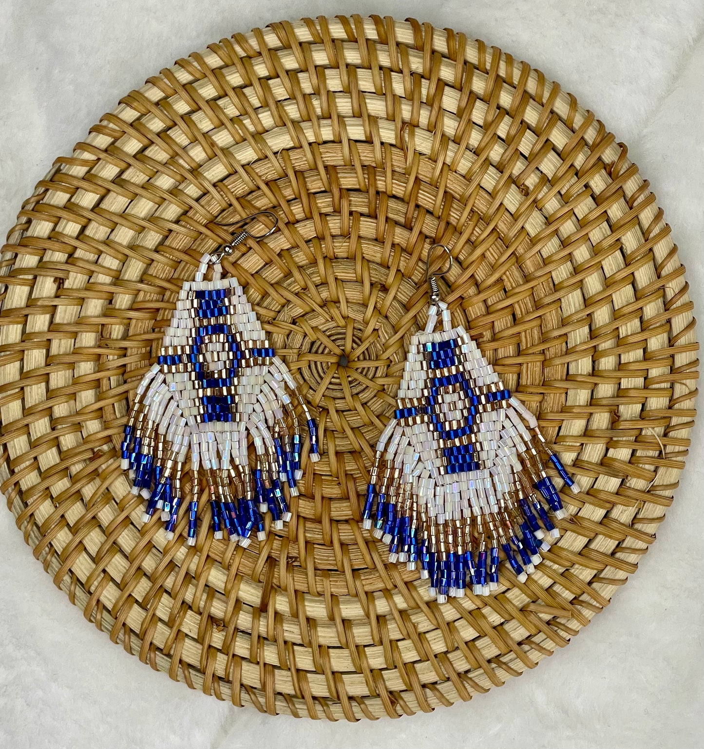 Handmade White Earrings