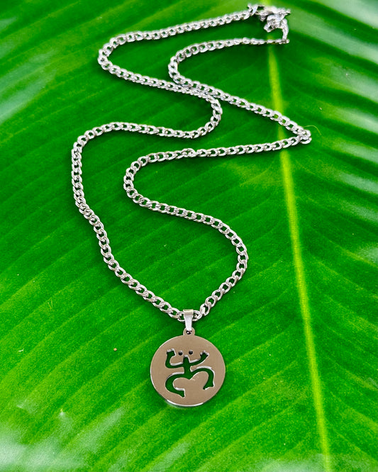 20-inch stainless steel necklace with Coquí Taíno charm, a unisex accessory symbolizing Puerto Rican heritage and Taíno culture.