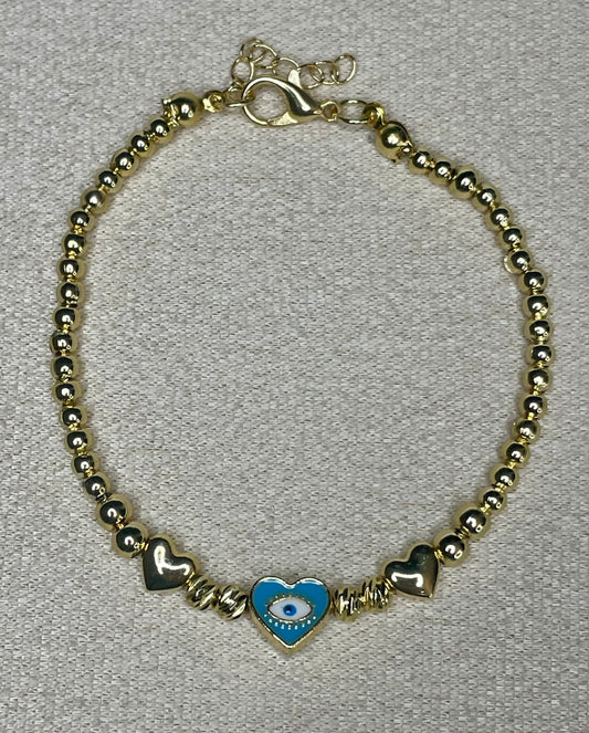 Blue Heart Bracelet