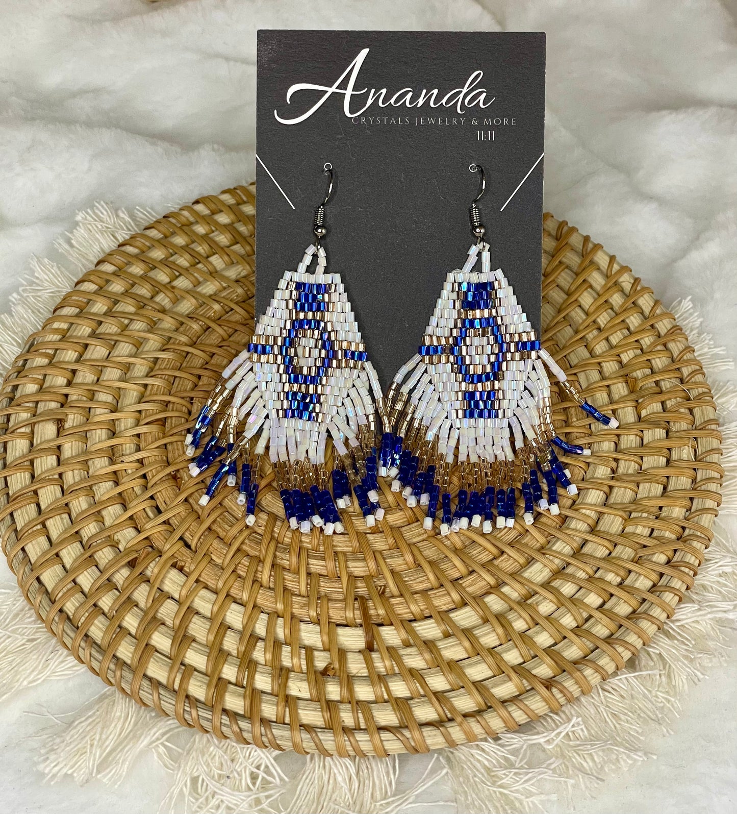 Handmade White Earrings