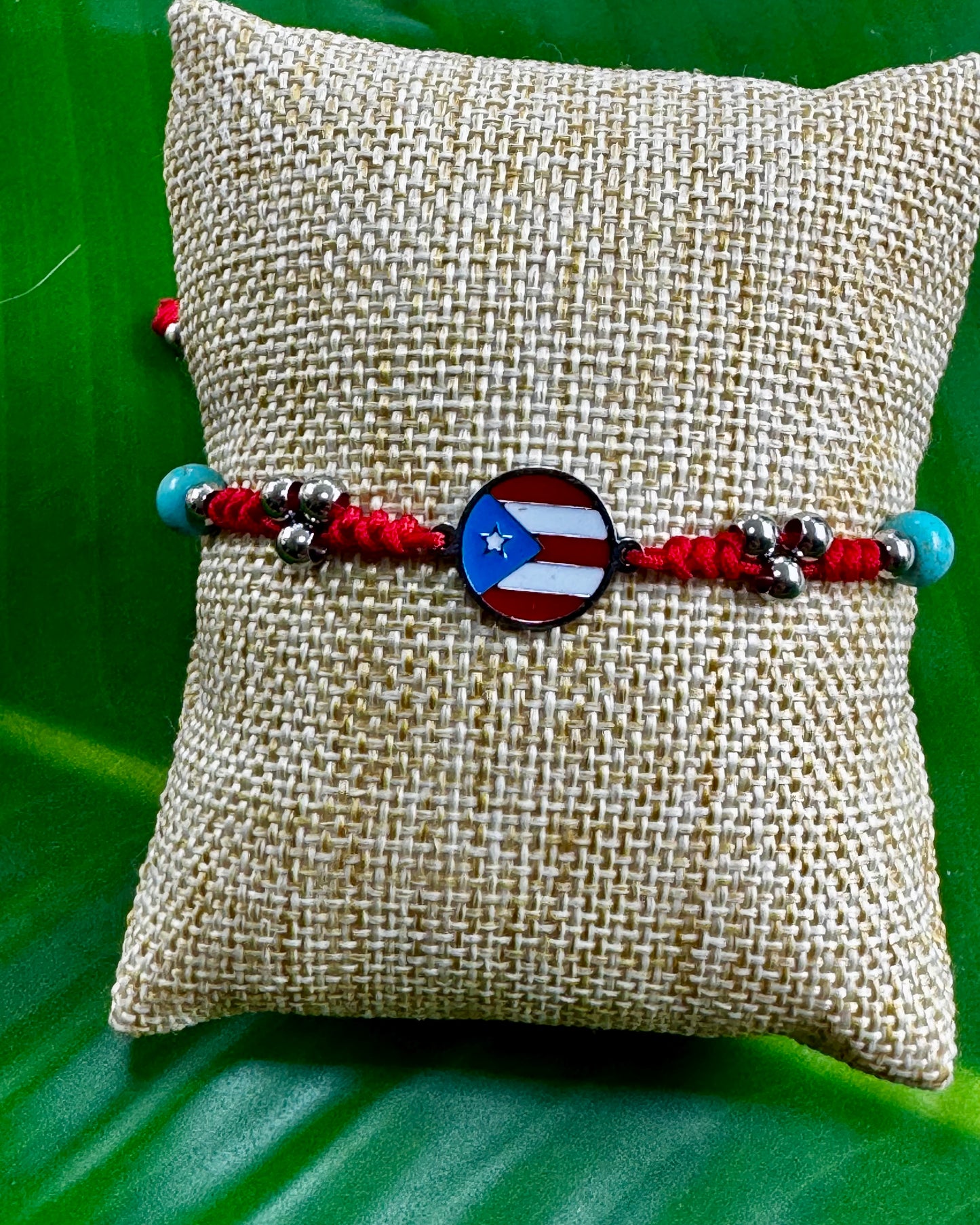 Puerto Rico Adjustable Bracelet with Turquoise Beads