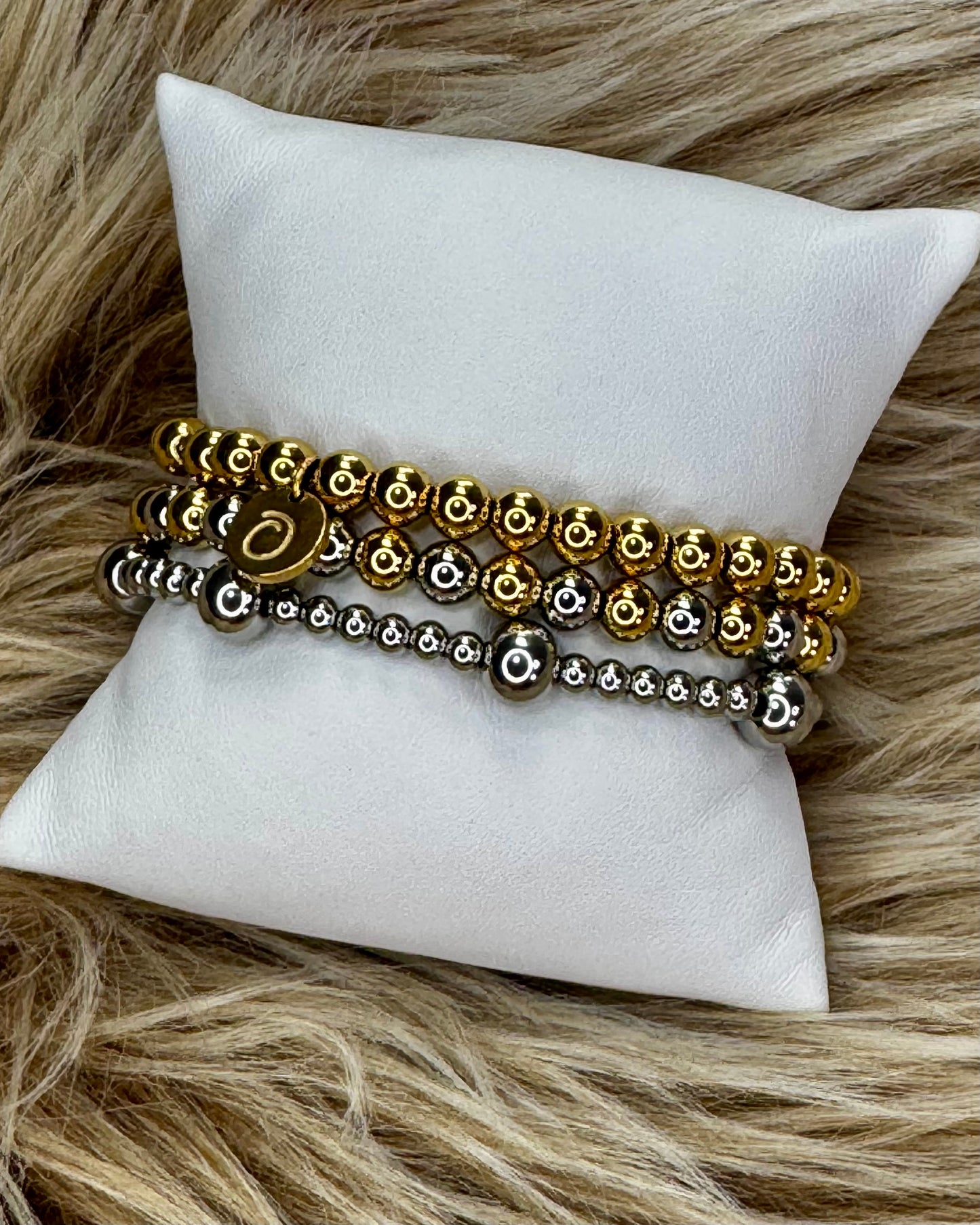 Sphere Stainless Steel Elastic Bracelet