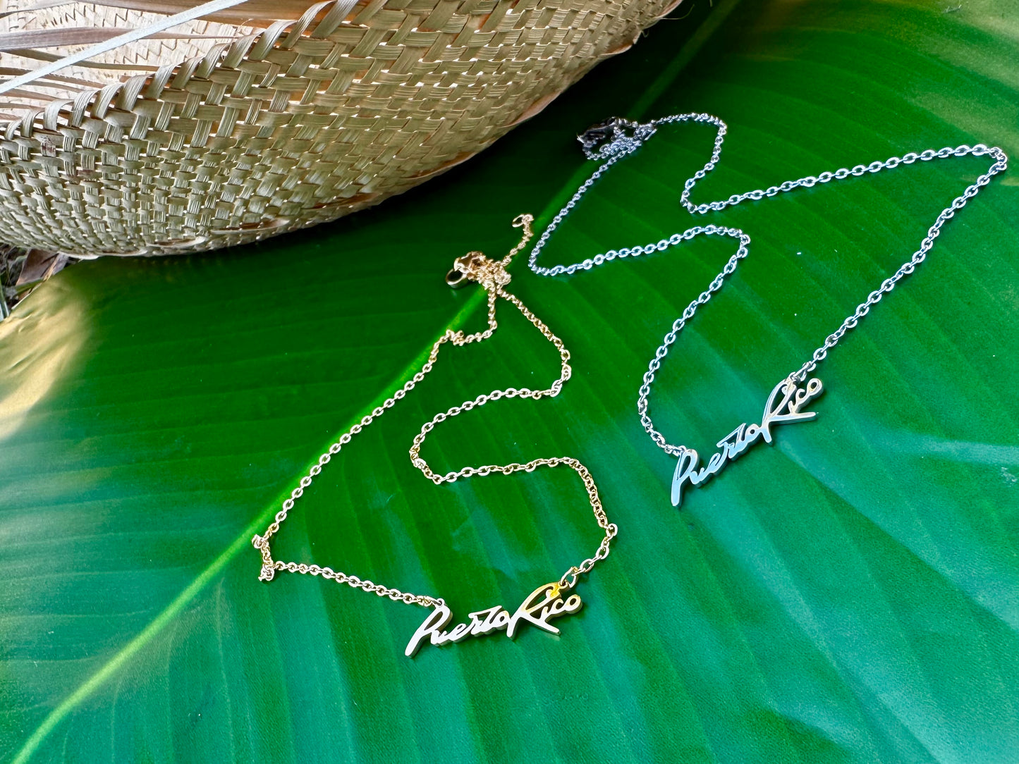 Puerto Rico Stainless Steel Necklace