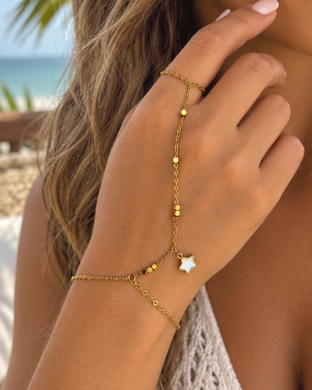 ⭐ Celestial Star Hand Chain Bracelet