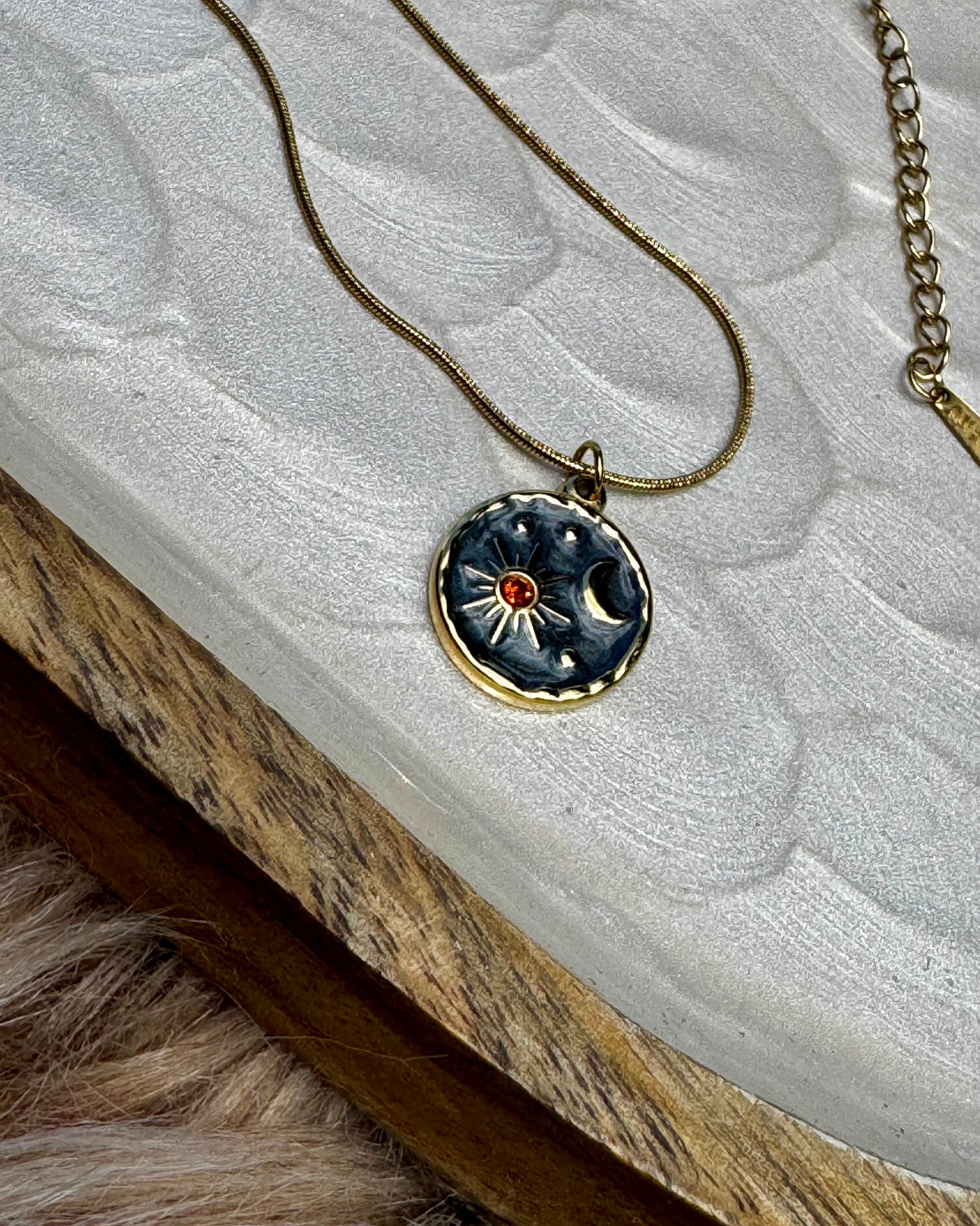 Celestial Moon & Sun Necklace