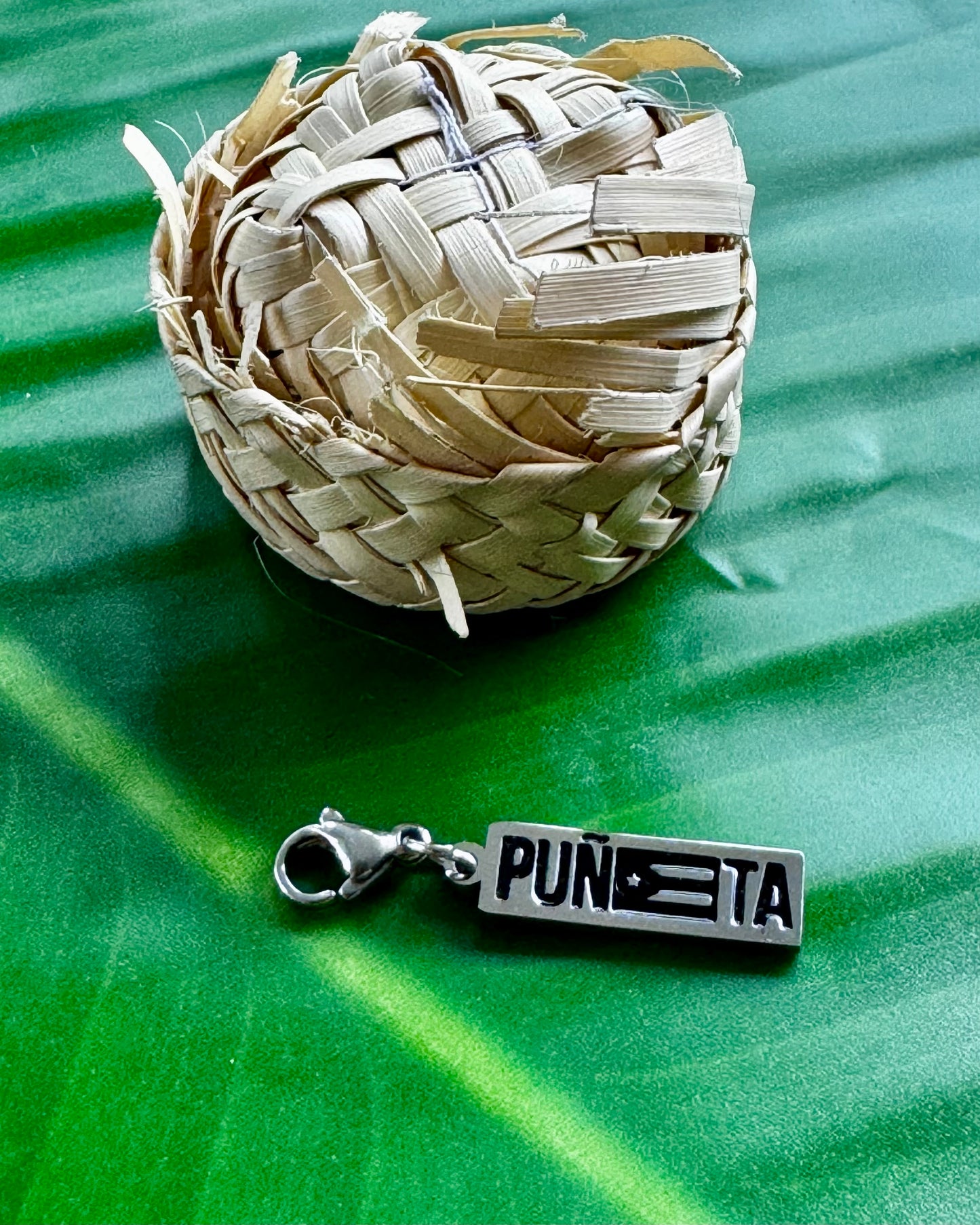 Puerto Rican Puñ🇵🇷ta charm in stainless steel, edgy cultural accessory